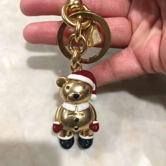 NWT Coach Santa bear bag charm/ keychain - Picture 1 of 4